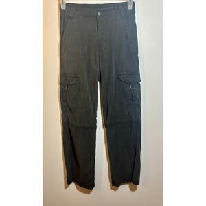 American Eagle Cargo Pants Women’s 0 Regular Black Stretch Utility Pockets AE